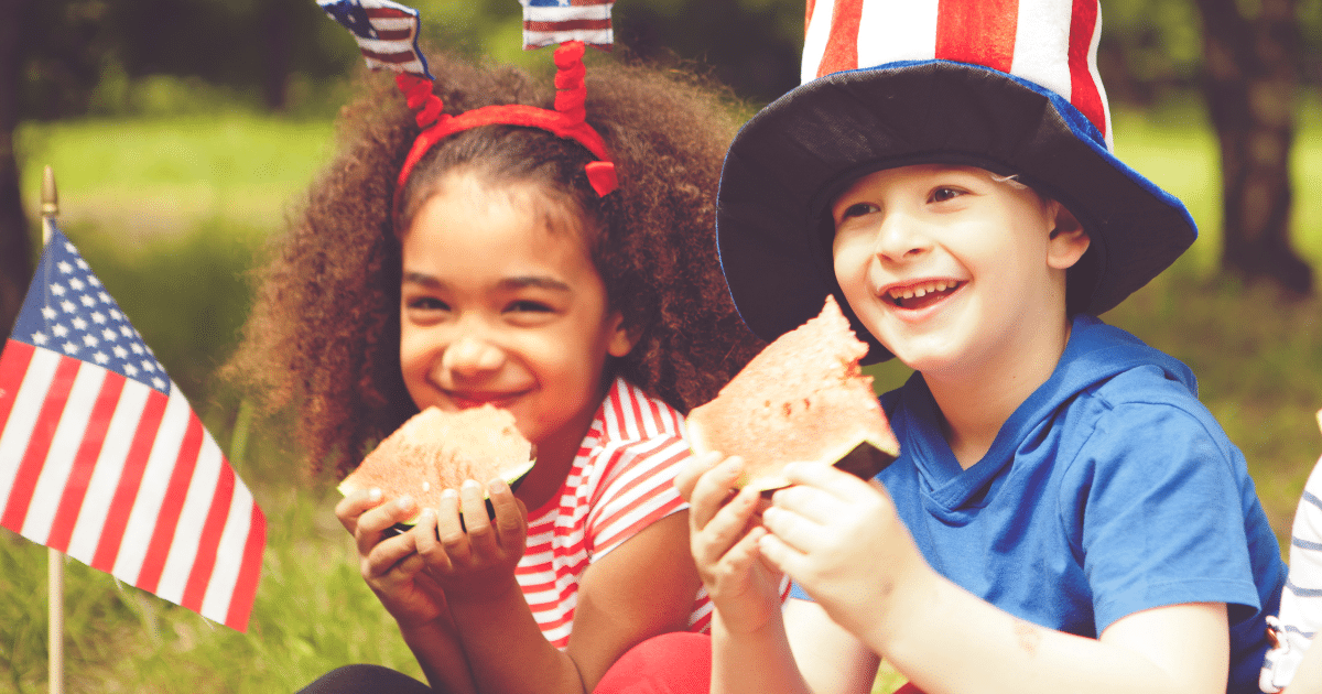 Children celebrating Independence Day